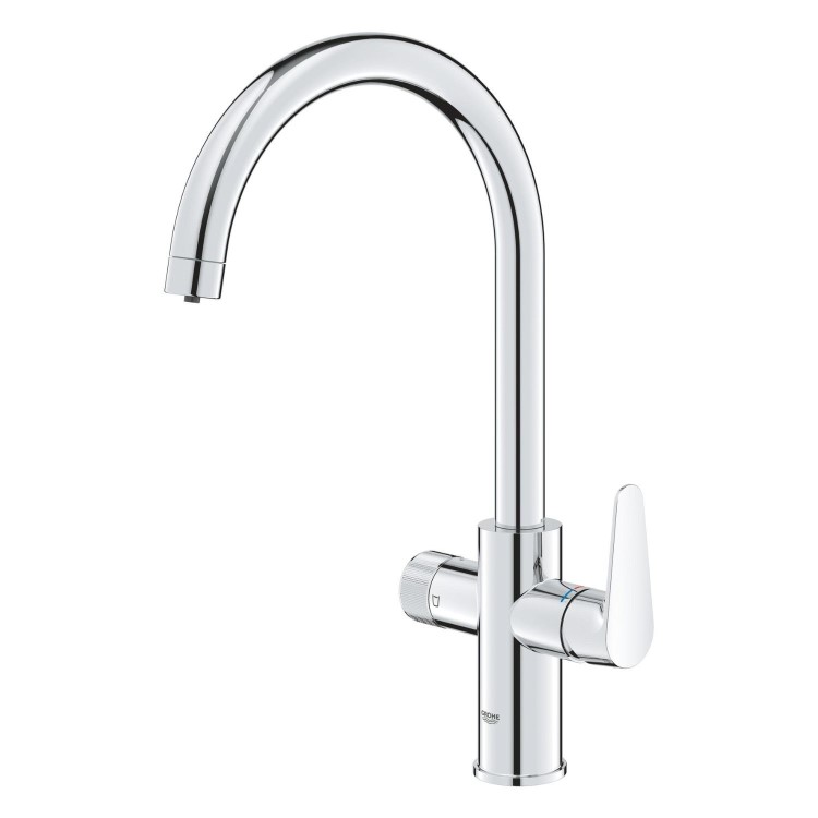 Grohe Grohe Blue Pure BauCurve Single Lever Kitchen Water Filter Tap - Chrome