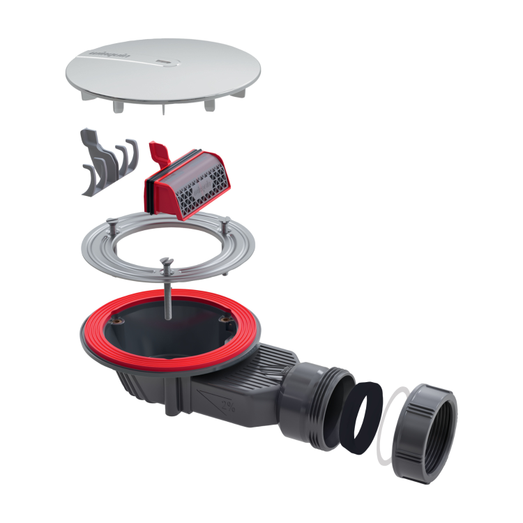 GRADE A1 - 90mm Fast Flow Shower Waste - Wirquin