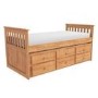Oxford Captains Guest Bed With Storage in Pine - Trundle Bed Included
