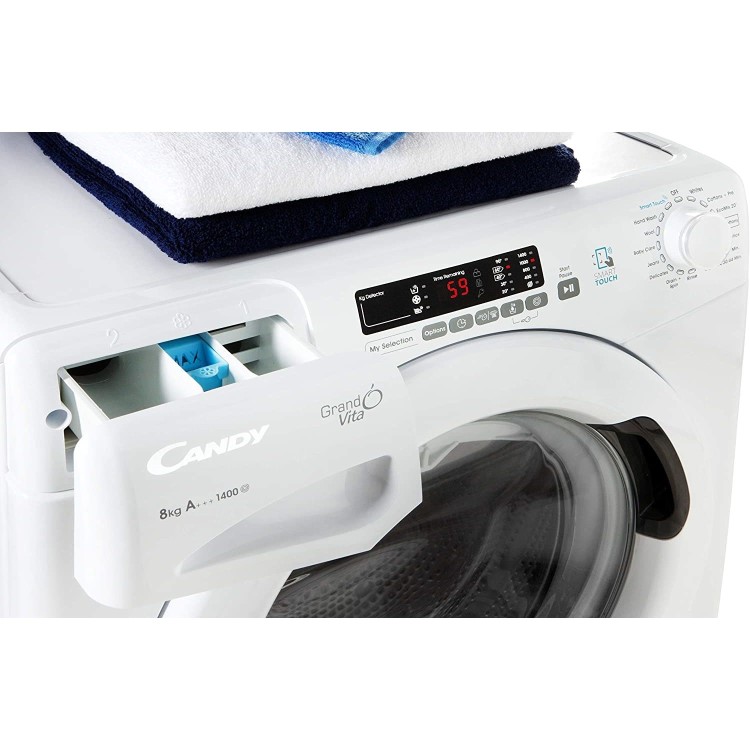 Refurbished Candy GVS148D3 Smart Freestanding 8KG 1400 Spin Washing Machine White