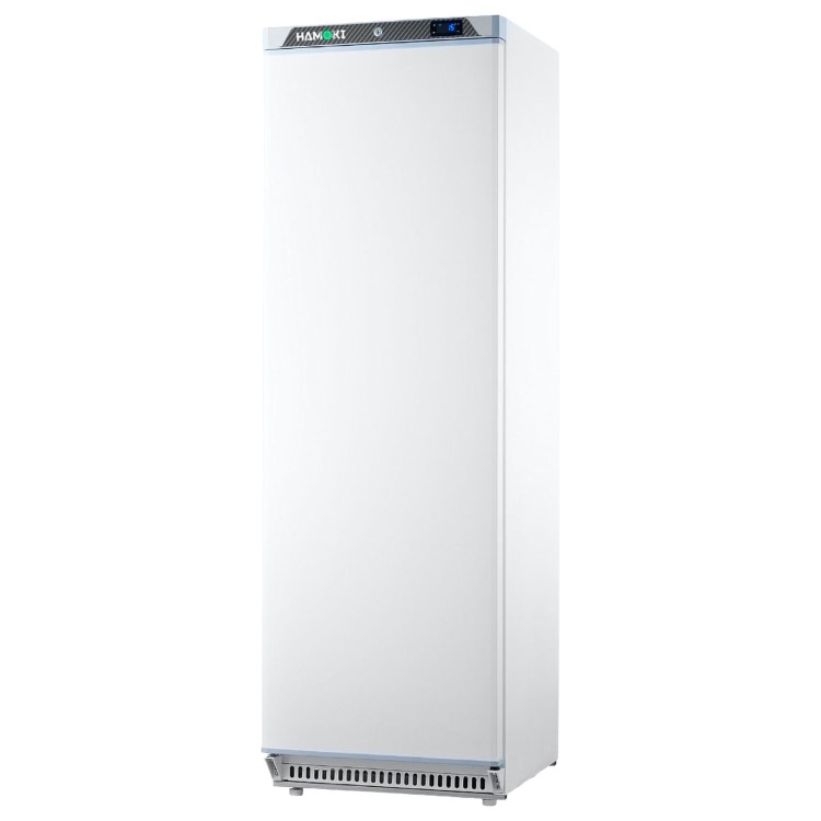 Refurbished Hamoki HA-F400 Single Door White Upright Freezer 400ltr Gross Capacity / 249ltr Net