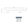 Black Straight Grab Rail 480 x 32mm - Nymas