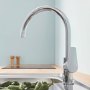 Grohe BauEdge Single Lever Monobloc Kitchen Mixer Tap - Chrome