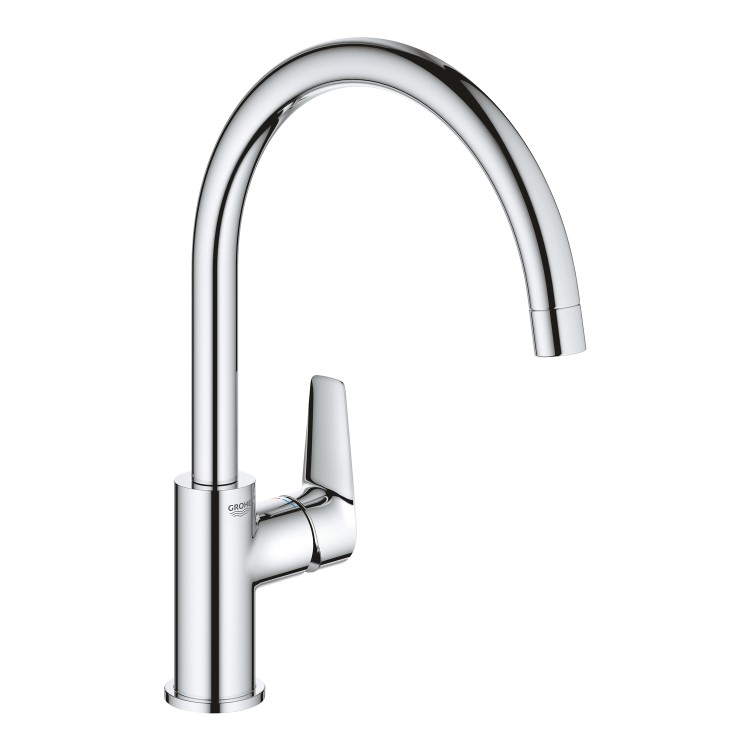Grohe BauEdge Single Lever Monobloc Kitchen Mixer Tap - Chrome