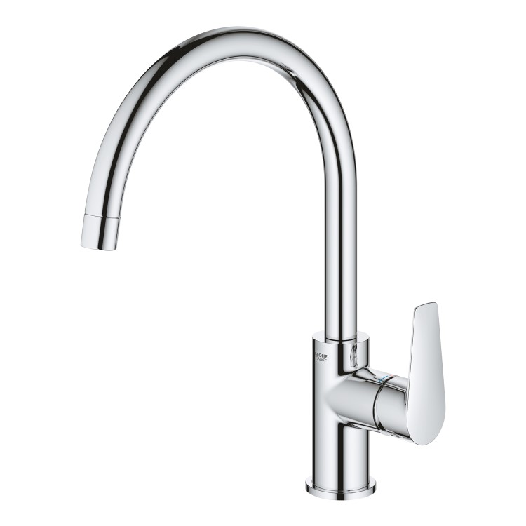 Grohe BauEdge Single Lever Monobloc Kitchen Mixer Tap - Chrome