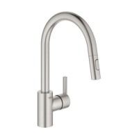 Grohe Feel Single Lever C- Spout Dual Spray Kitchen Mixer Tap - Supersteel