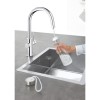 Grohe Chrome C-Spout Blue Home Duo Starter Kit with Pull out Spray