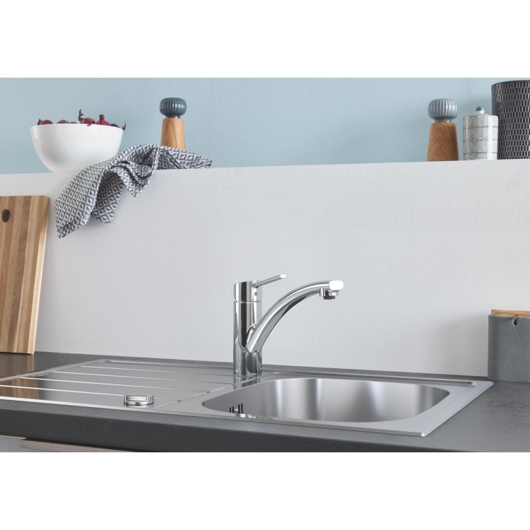 Grohe K200 Single bowl Inset Left or Right Chrome Stainless Steel Kitchen Sink