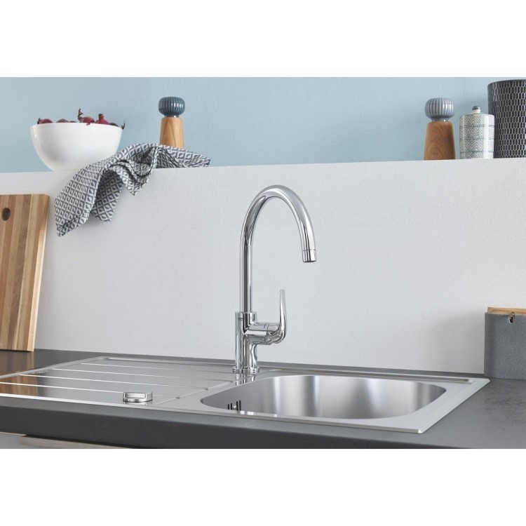 Grohe K200 Single bowl Inset Left or Right Chrome Stainless Steel Kitchen Sink