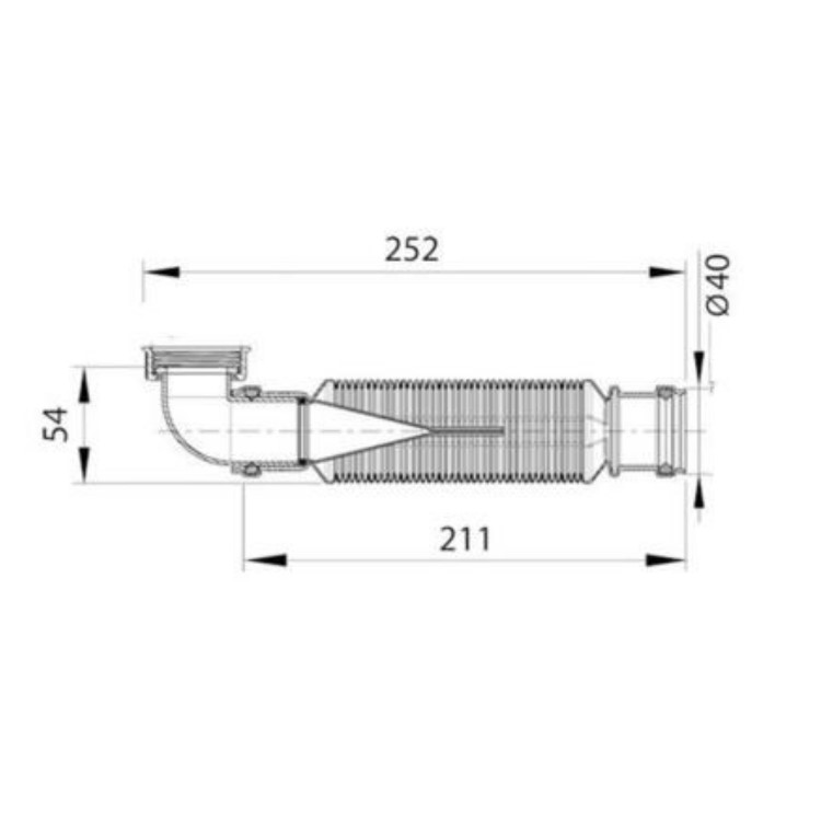 Wirquin Senzo 1.25 Space Saving Bottle Trap