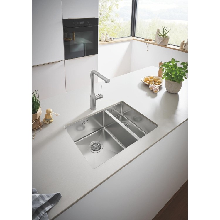 Grohe K700U 1.5 bowls Undermount  Chrome Stainless Steel Kitchen Sink