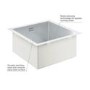 Grohe K700 Single bowl Inset or Flush-Mount Chrome Stainless Steel Kitchen Sink