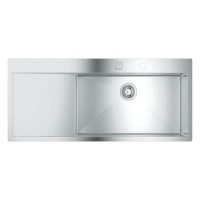 Grohe K1000 1 Bowl Inset Kitchen Sink & Drainer - Stainless Steel