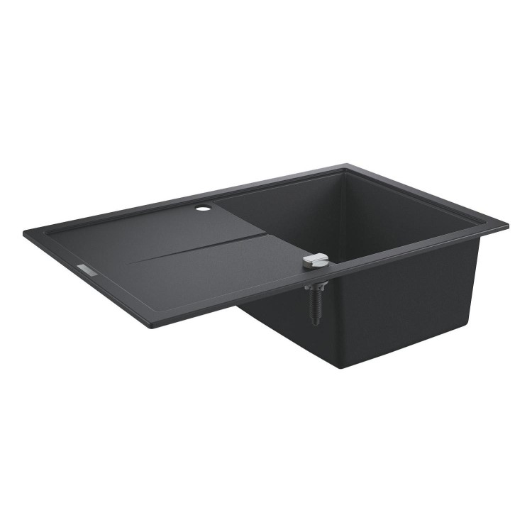 Grohe K400 Single bowl Inset Left or Right Black Composite  Kitchen Sink