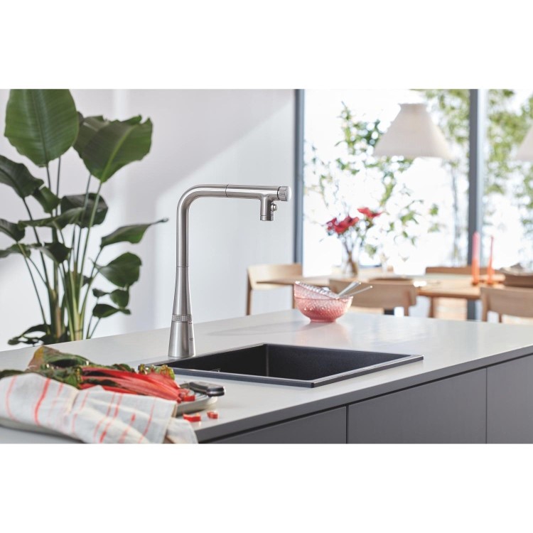 Grohe K700U Single bowl Undermount Black Composite  Kitchen Sink