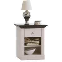 GRADE A1 - Steens Monaco 1 Drawer Cabinet In Whitewash