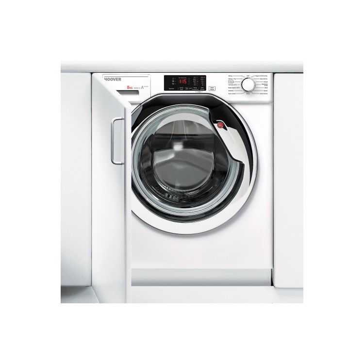 Hoover HBWM 814DC-80 integrated 8kg white washing machine