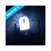 Pack of 3 Portable Night Lights with Motion Sensor and Built in LED Torch