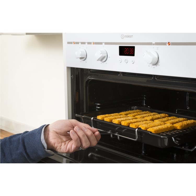 GRADE A1 - Indesit FIMD23WHS Electric Built-in Double Oven - White