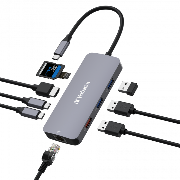 Verbatim CMH-09 USB-C Pro 9 Port Multiport Hub