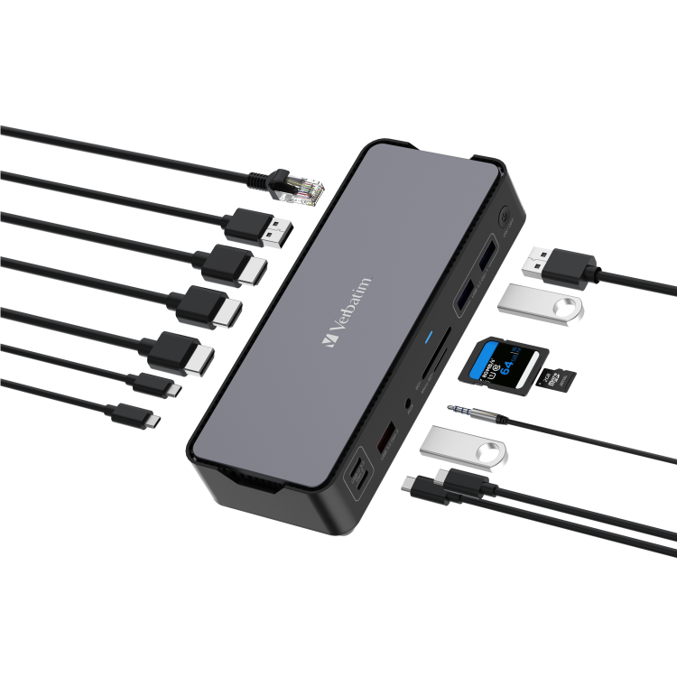 Verbatim CDS-15 USB-C Pro 15 Port Docking Station