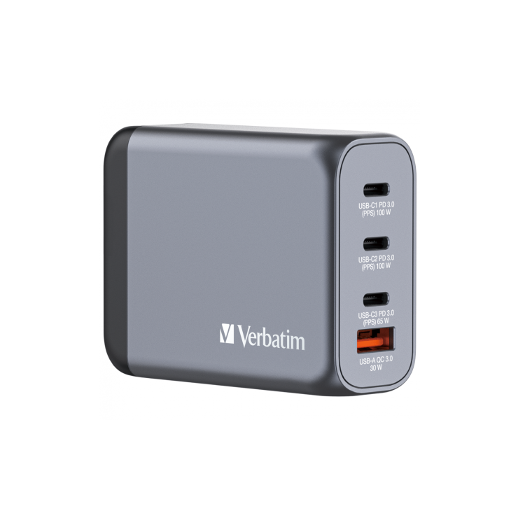 Verbatim 100W 4-Port GaN Wall Charger