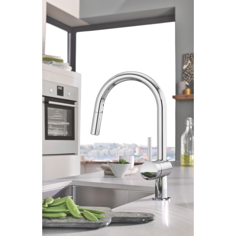 Grohe Minta Single Lever Kitchen Mixer Tap - Chrome