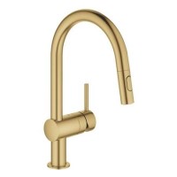 Grohe Minta Single Lever Kitchen Mixer Tap - Gold