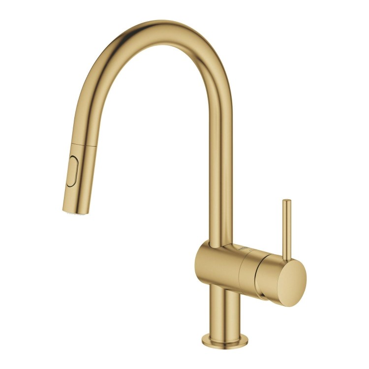 Grohe Minta Single Lever Kitchen Mixer Tap - Gold