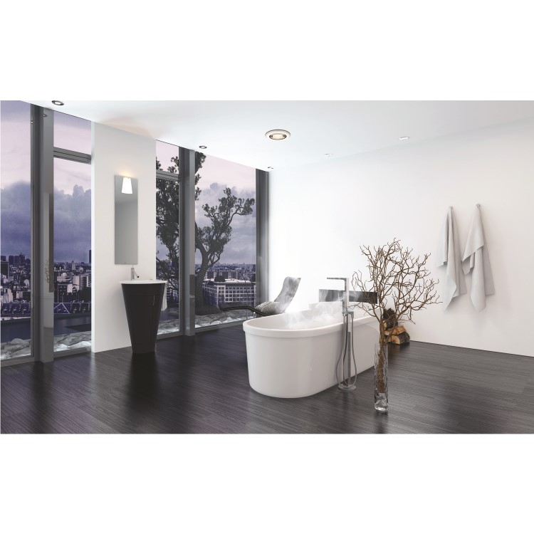 GRADE A1 - HIB Cyclone White Wet Room Inline Fan with LED Lights