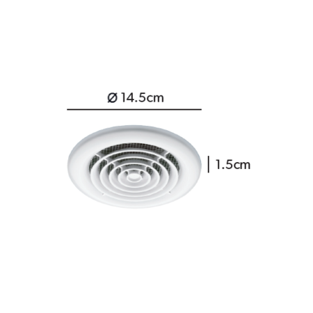 GRADE A1 - HIB Cyclone White Wet Room Inline Fan with LED Lights
