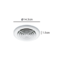 GRADE A1 - HIB Cyclone White Wet Room Inline Fan with LED Lights