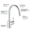 Grohe Concetto Chrome Single Lever Pull Out Kitchen Mixer Tap