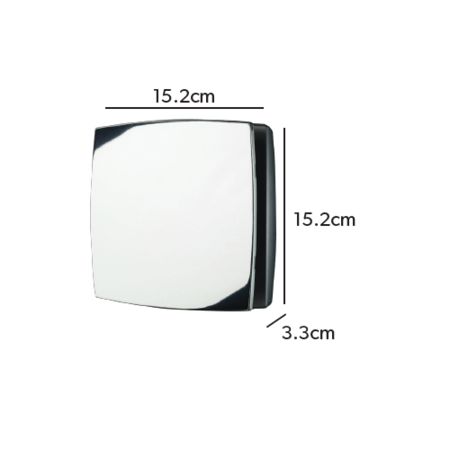 GRADE A1 - HiB Breeze Chrome Wall Mounted Bathroom Extractor Fan with Timer