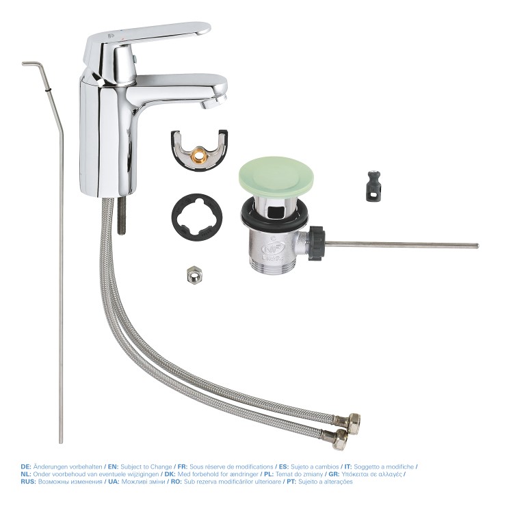 Grohe Eurosmart Cosmopolitan Cloakroom Basin Mixer Tap with Waste 