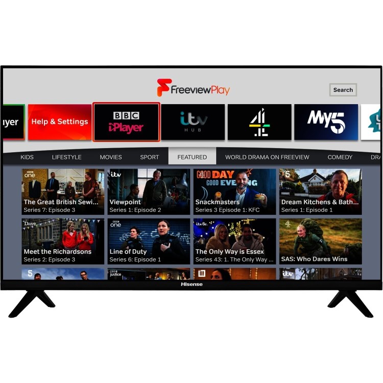 Refurbished Hisense 32" 720p HD Ready LED Freeview Play Smart TV