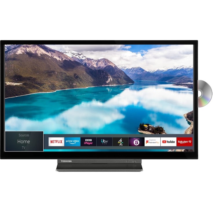 Toshiba 32WD3A63DB 32" HD Ready Smart LED TV with DVD Player with Freeview Play