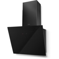 Refurbished Faber Tweet EG8 BK A55 55cm Angled Cooker Hood Black Glass