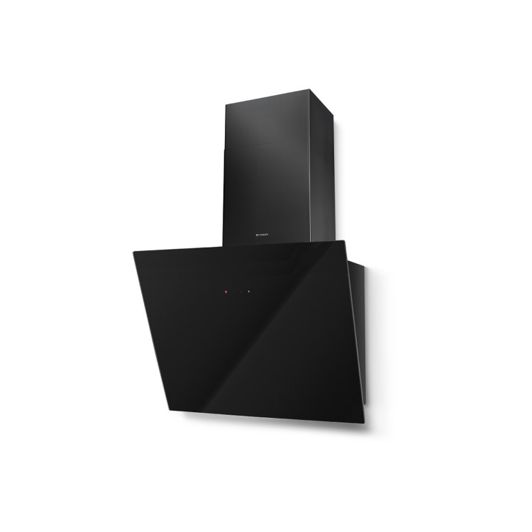 Refurbished Faber Tweet EG8 BK A55 55cm Angled Cooker Hood Black Glass
