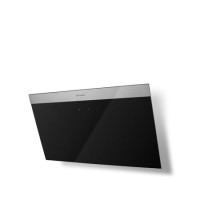 Faber Daisy 80cm Angled Cooker Hood - Black Glass