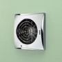 GRADE A1 - Chrome Wall Mounted Bathroom Extractor Fan with Timer - hib. Hush