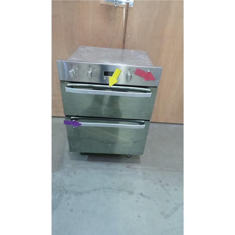 GRADE A3 - Hotpoint UHS53XS Electric Built-under Double Oven - Stainless Steel