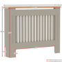 111cm Grey Radiator Cover - Arlington