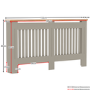 Large Grey Radiator Cover - 152cm - Arlington