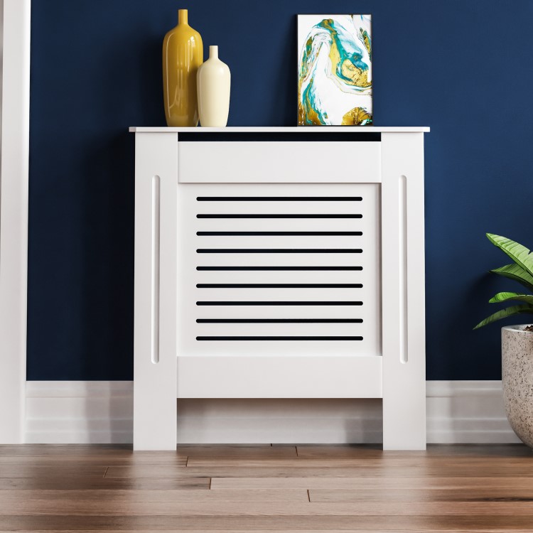 152cm White Radiator Cover - Chelsea
