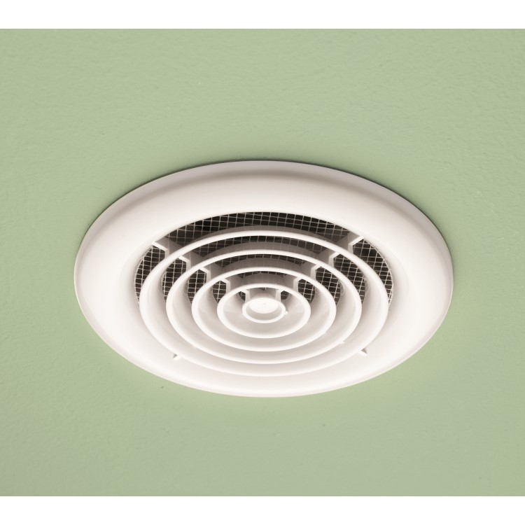 GRADE A1 - HIB Turbo White Bathroom Inline Extractor Fan
