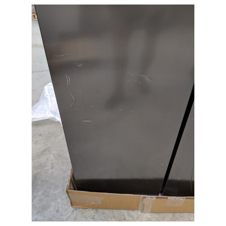 Refurbished Hoover HHSBSO6174XK Freestanding 521 Litre 50/50 Frost Free American Fridge Freezer Stainless Steel
