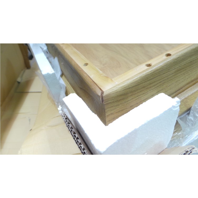 GRADE A3 - Loire Oak Farmhouse 2 Door 1 Drawer Wardrobe