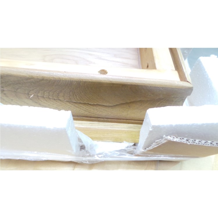 GRADE A3 - Loire Oak Farmhouse 2 Door 1 Drawer Wardrobe