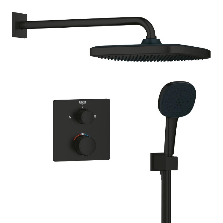 GRADE A1 - GROHE QuickFix Precision Thermostat Concealed shower system with Vitalio Comfort 250